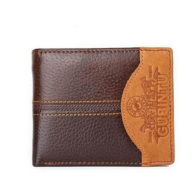 Real Leather Mens Wallet with Zip Coin Pouch