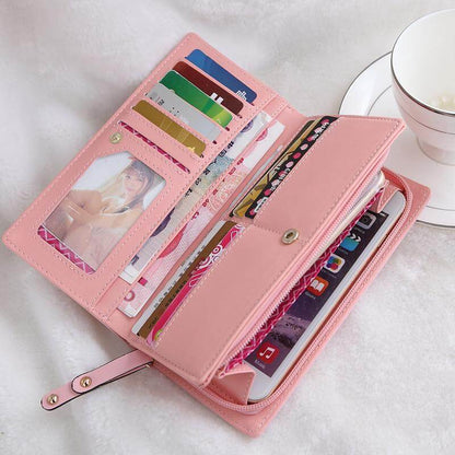 Stylish Cat Embroidery Zip Wallet