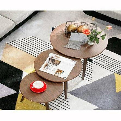 Sleek 3 Piece Living Room Coffee Table Set