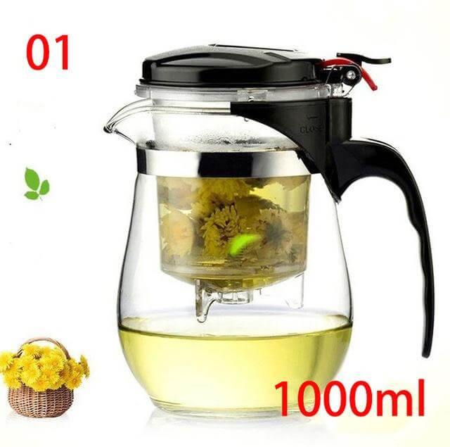 Durable Borosilicate Glass Tea Infuser Pot