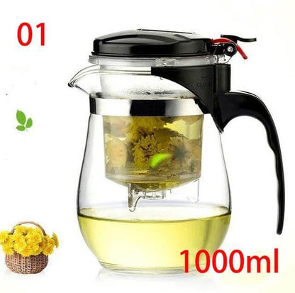 Durable Borosilicate Glass Tea Infuser Pot