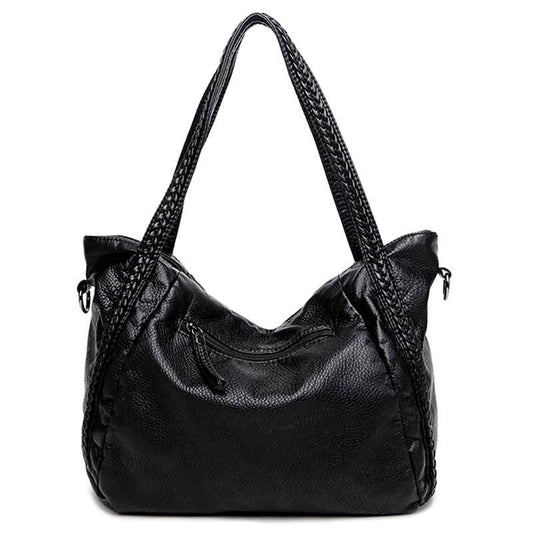 Classic Black Genuine Leather Tote Bags - Befez
