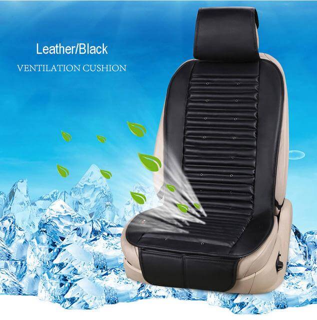 Cooling Car Seat Cushion with Built-In Electric Fan