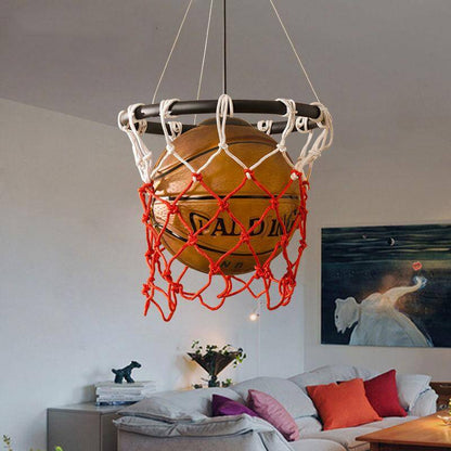 Retro Style Basketball Pendant Light Fixture
