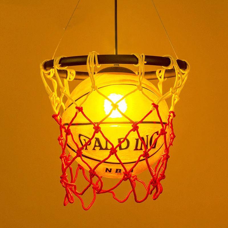 Retro Style Basketball Pendant Light Fixture