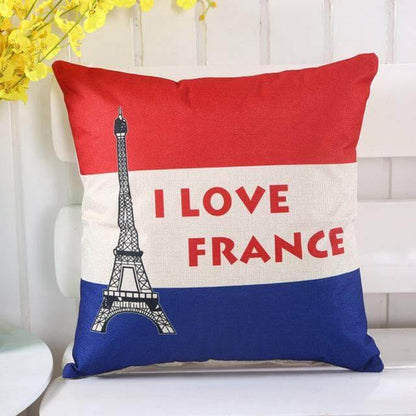 Colorful World Map Printed Pillow Covers