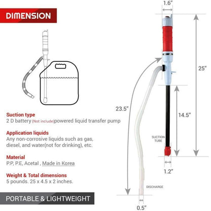 Portable Car Fuel Transfer Pump Kit
