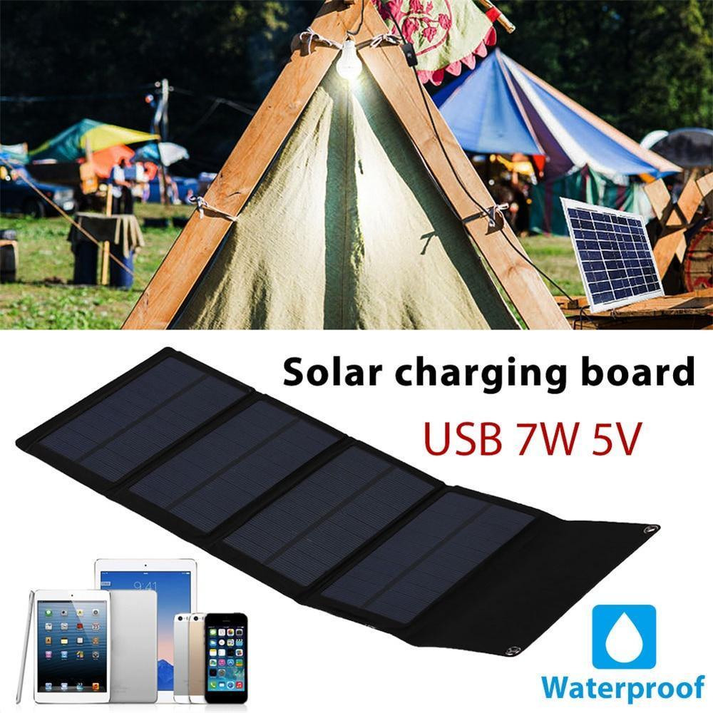 Compact Foldable Solar Power Bank 7W Phone Charger
