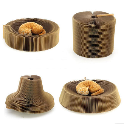 Folding Cat Scratcher Bed