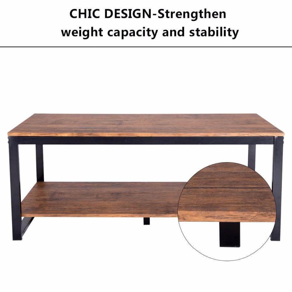 Stylish Steel Rectangular Living Room Coffee Table