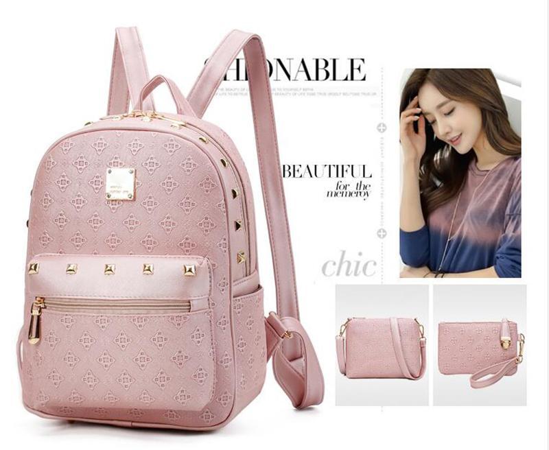Stylish Ladies Bear Pattern Handbag Set