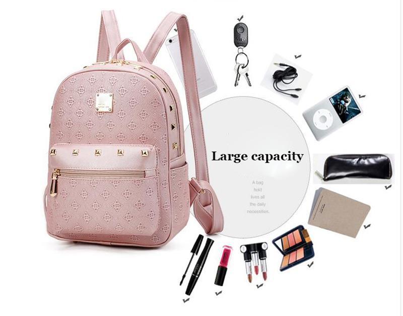 Stylish Ladies Bear Pattern Handbag Set