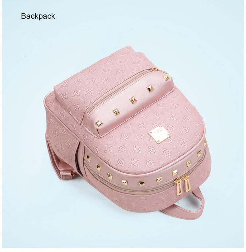 Stylish Ladies Bear Pattern Handbag Set