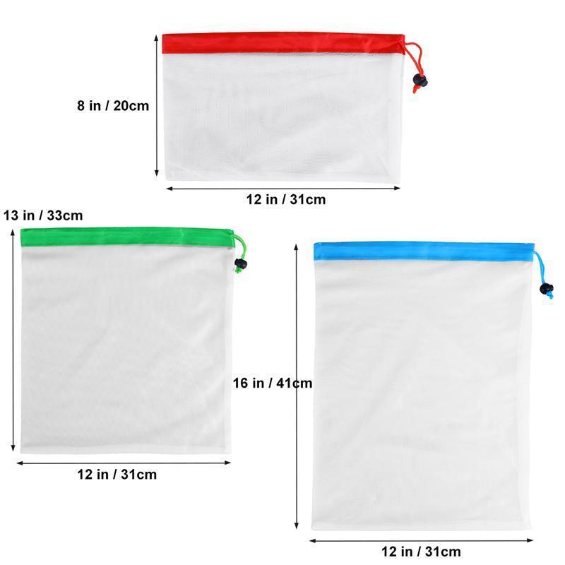 Reusable Grocery Bags 12 Pack Washable Eco Friendly
