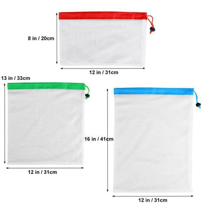 Reusable Grocery Bags 12 Pack Washable Eco Friendly