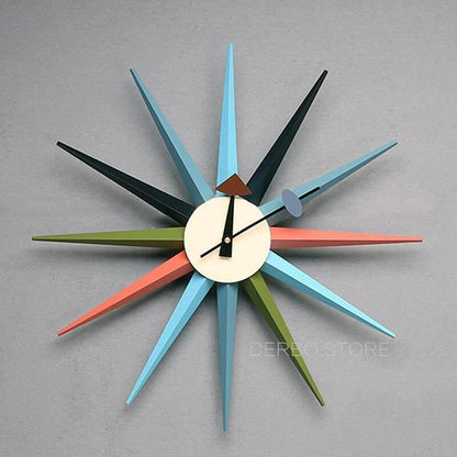 Stylish Starburst Wall Clock Modern Design
