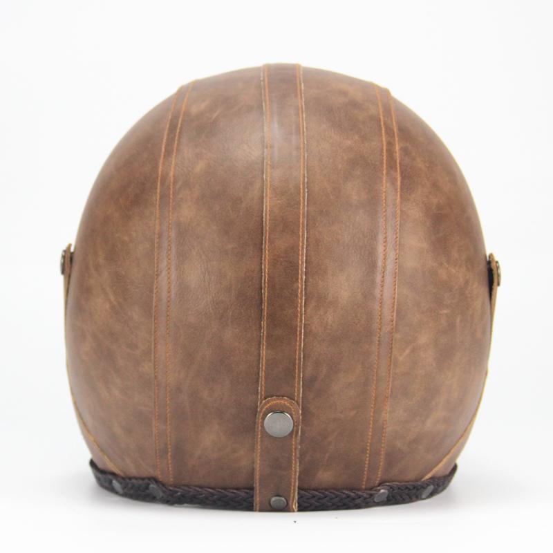 Classic Open Face Motorcycle Helmet With Visor Mask - Befez