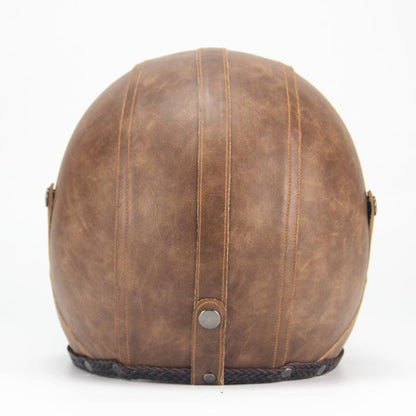 Classic Open Face Motorcycle Helmet With Visor Mask - Befez