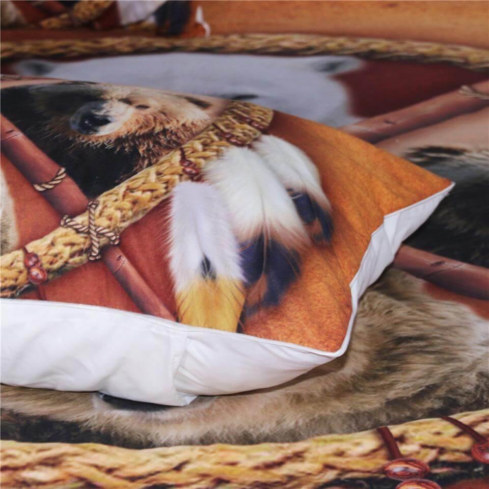 Colorful Tribal 3D Animal Dreamcatcher Bed Set