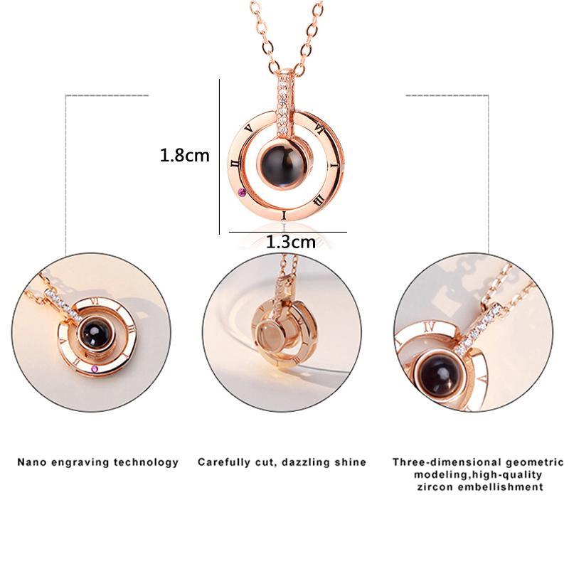 Romantic 100 Language Love Pendant Necklace