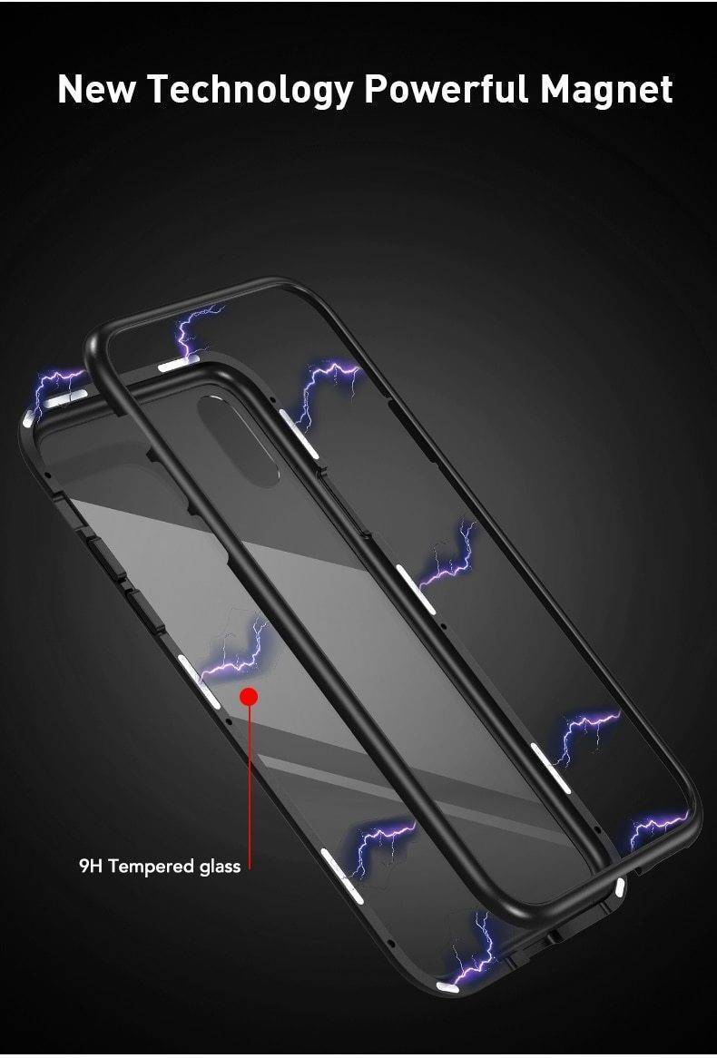Strong Magnetic Tempered Glass iPhone Case Cover - Befez