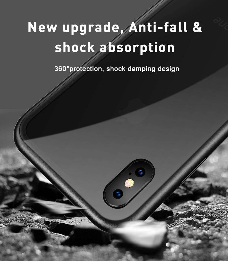 Strong Magnetic Tempered Glass iPhone Case Cover