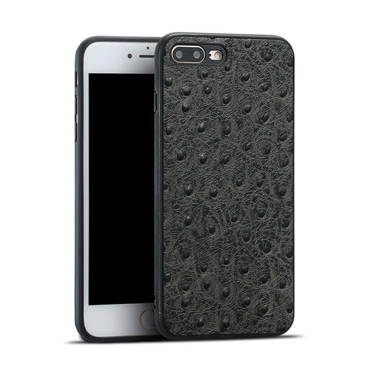 Real Leather Iphone Case with Ostrich Pattern - Befez