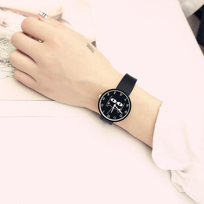Simple Black Cat Theme Ladies Wrist Watch