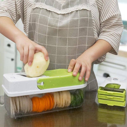 Easy Vegetable Chopper with 8 Sharp Cutting Blades