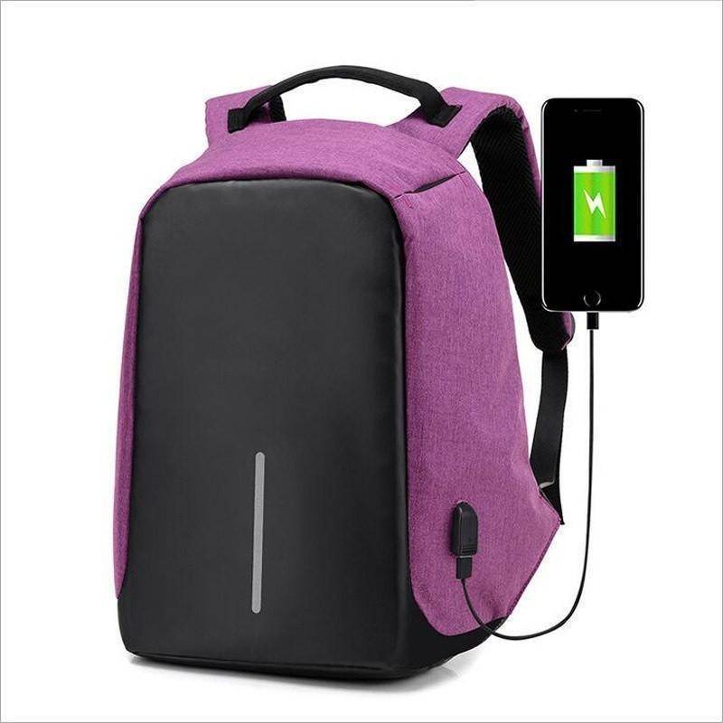 Stylish College Laptop Backpack with USB Charging Port