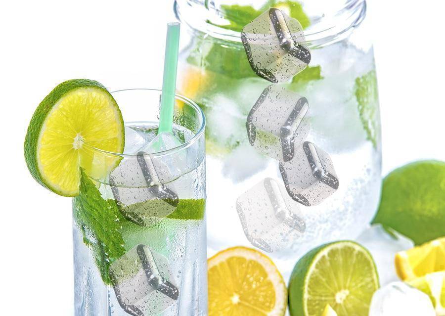 Premium Metal Ice Cubes - Reusable Cooler Stones