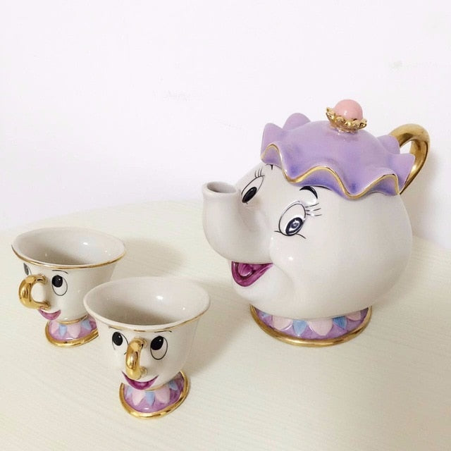 Cute Beauty and the Beast Porcelain Tea Set