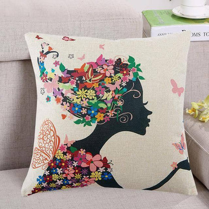 Colorful Tree Pattern Throw Pillow Covers