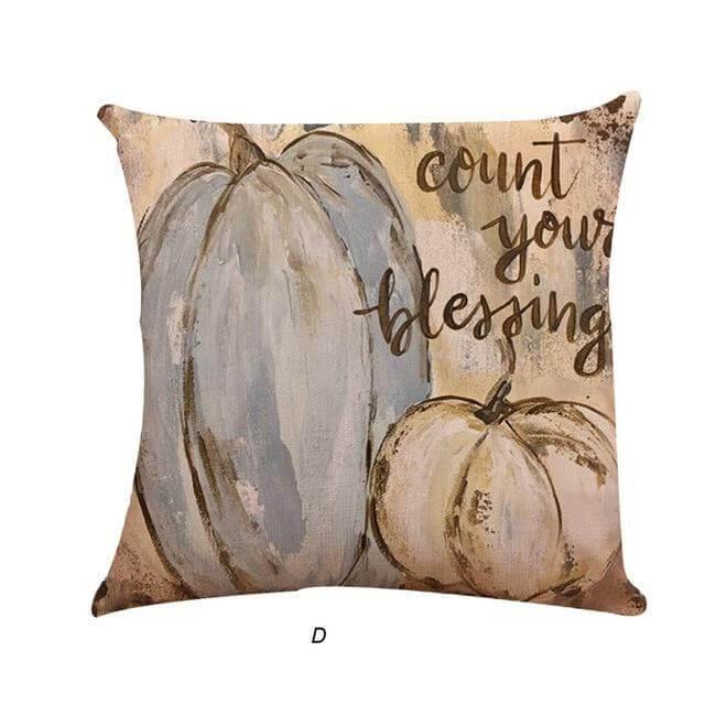 Orange Pumpkin Fall Pillow Covers