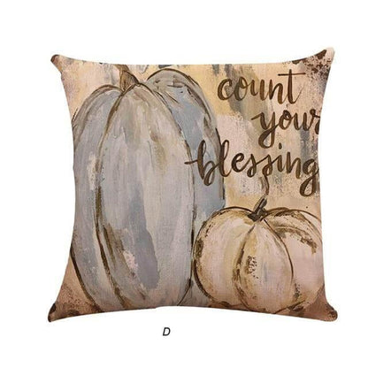 Orange Pumpkin Fall Pillow Covers