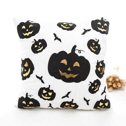 Spooky Black White Halloween Pillow Covers