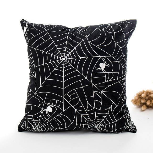 Spooky Black White Halloween Pillow Covers