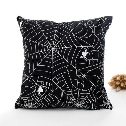 Spooky Black White Halloween Pillow Covers