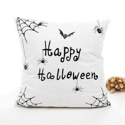 Spooky Black White Halloween Pillow Covers