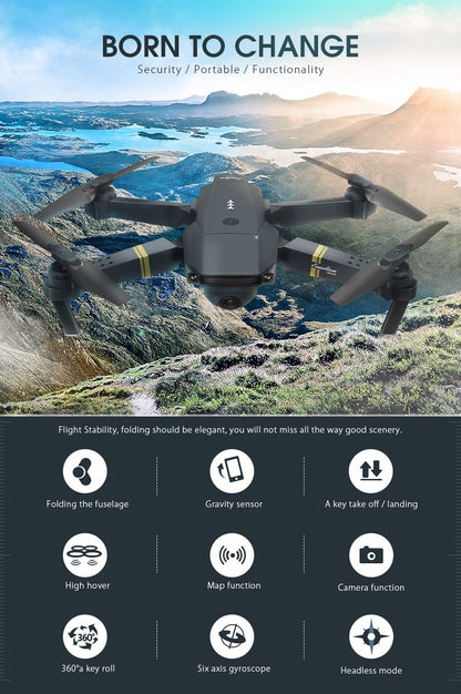 Portable Mini HD Folding Drone With 2MP Camera