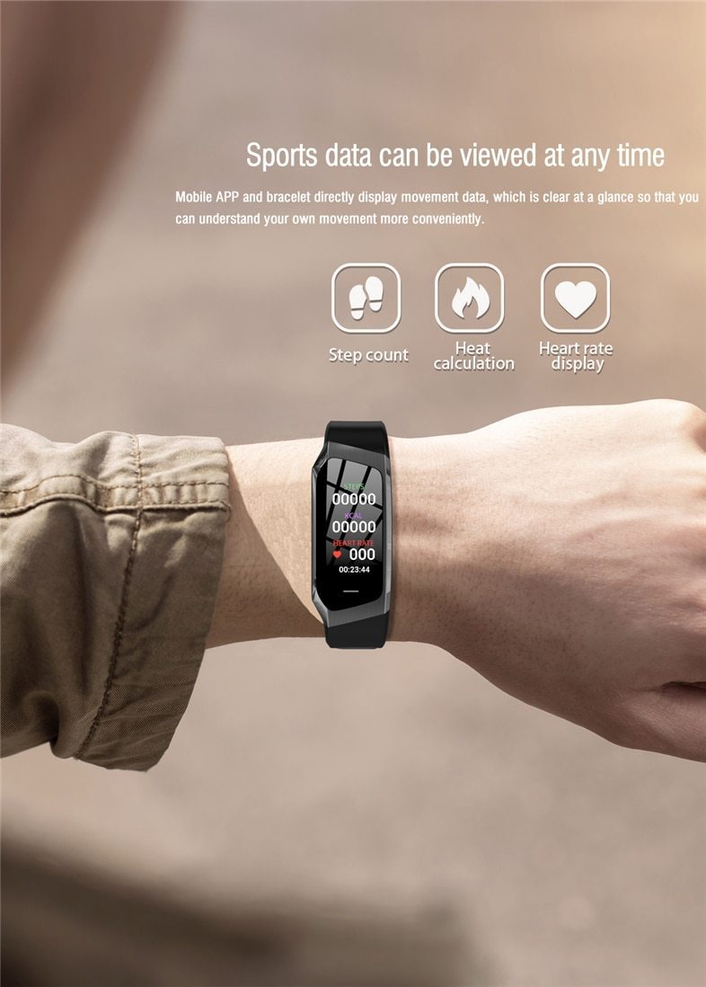 Befez | Slim Fitness Tracker Watch Waterproof Pulse Monitor Sport Band