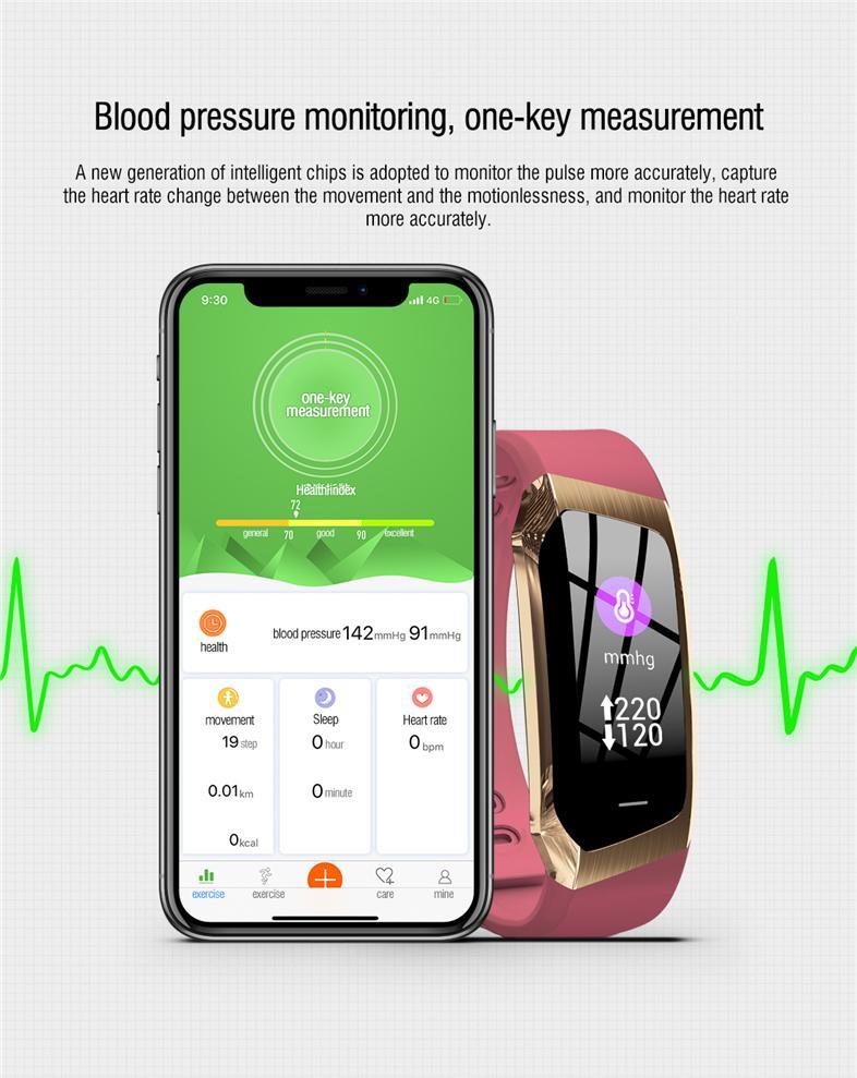 Befez | Slim Fitness Tracker Watch Waterproof Pulse Monitor Sport Band