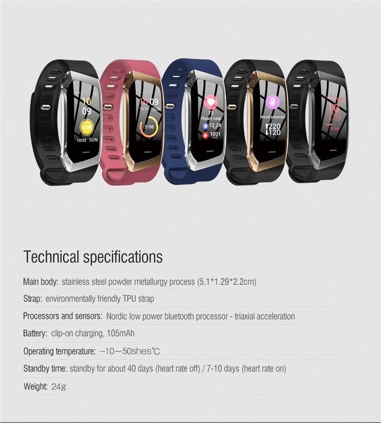 Befez | Slim Fitness Tracker Watch Waterproof Pulse Monitor Sport Band