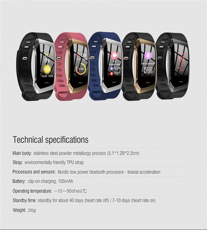 Befez | Slim Fitness Tracker Watch Waterproof Pulse Monitor Sport Band