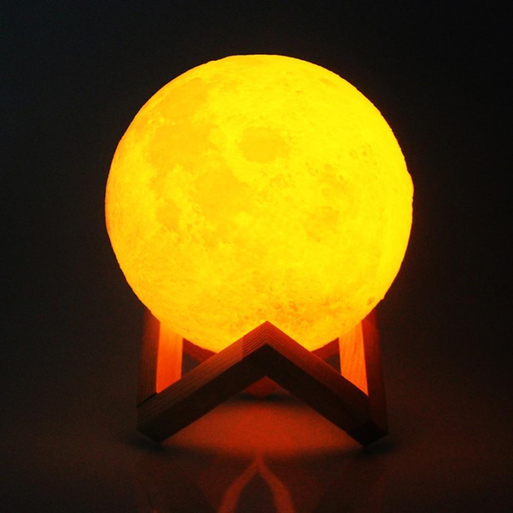 Rechargeable Color Changing Moon Night Light Lamp