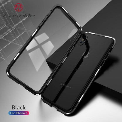 Strong Magnetic Tempered Glass iPhone Case Cover