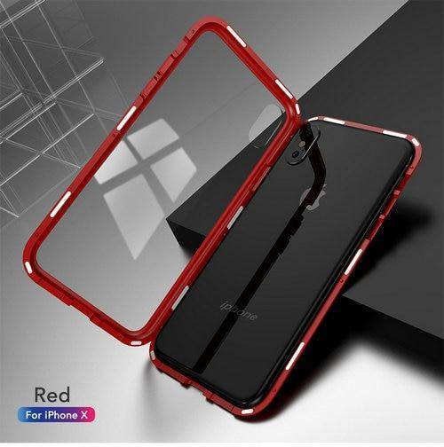 Strong Magnetic Tempered Glass iPhone Case Cover