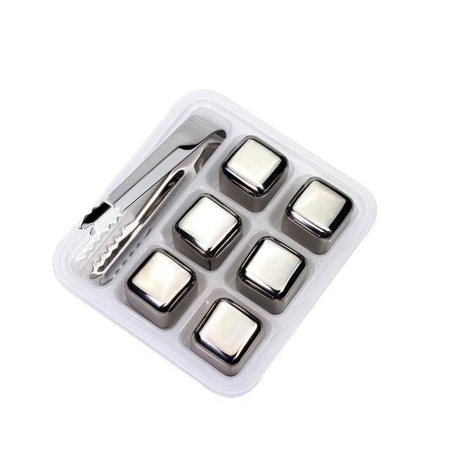 Premium Metal Ice Cubes - Reusable Cooler Stones