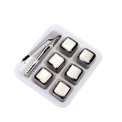 Premium Metal Ice Cubes - Reusable Cooler Stones
