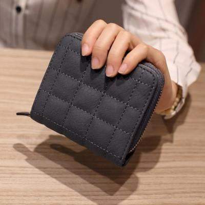 Stylish Plaid PU Leather Phone Wallet Card Purse